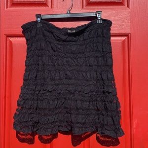 Guess Jeans black lace skirt